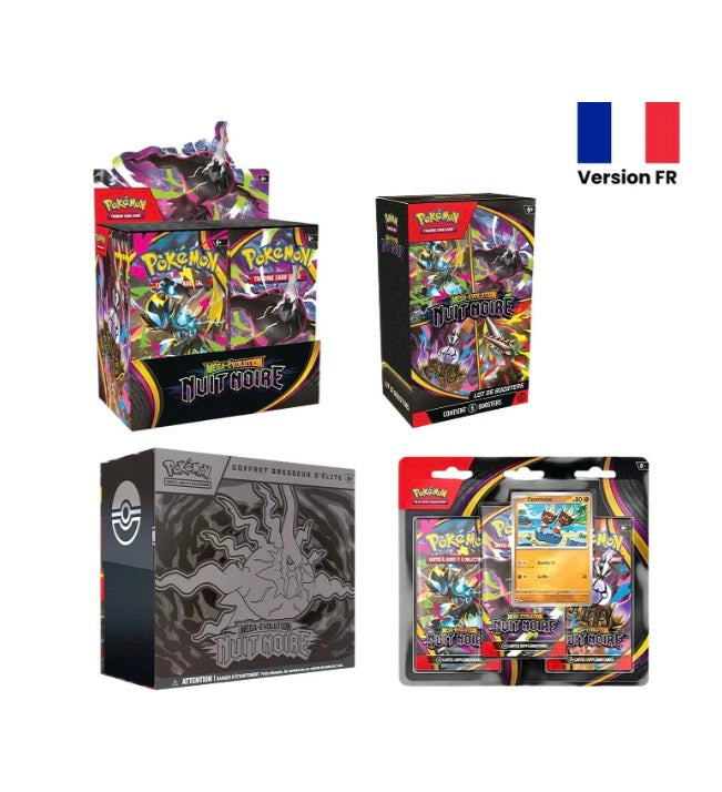 Pokémon - Pack - 1 Display + 1 ETB + 1 Tripacks + 1 Bundle - Nuit Noire - ME05 - en français